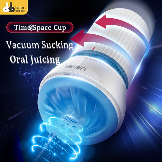Leten Adjustable Air Sucking Male Masturbator Cup Blowjob Sex Machine Vagina Glans Stimulator Oral Sex Toys for Men Masturbation