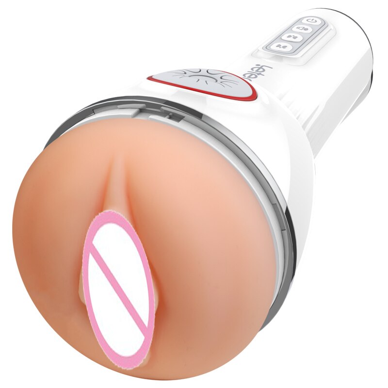 Leten Automatic Masturbator Cup for Men Double Airbag Clip Suck Vibrating Vagina Pocket Pussy Blowjob Stroker Sex Toys for Men