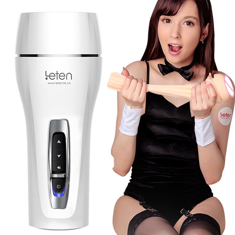 Leten Clamp Sucking Vibrating Male Masturbator Cup Realistic Vagina Real Pussy Sexual Moaning Sex Machine Sex Shop for Men