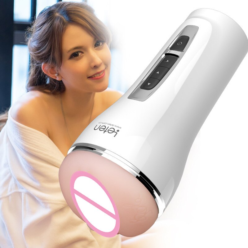 Leten Clamp Sucking Vibrating Male Masturbator Cup Realistic Vagina Real Pussy Sexual Moaning Sex Machine Sex Shop for Men