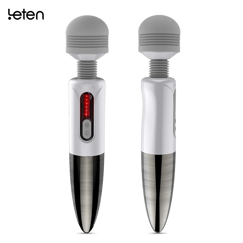Leten Lightning Huge Head Vibrator for Female Masturbation. AV Magic Wand Massager Nipple Clitoris Stimulator Sex Toys for Women