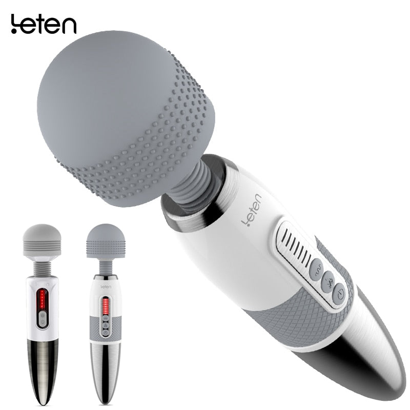 Leten Lightning Huge Head Vibrator for Female Masturbation. AV Magic Wand Massager Nipple Clitoris Stimulator Sex Toys for Women