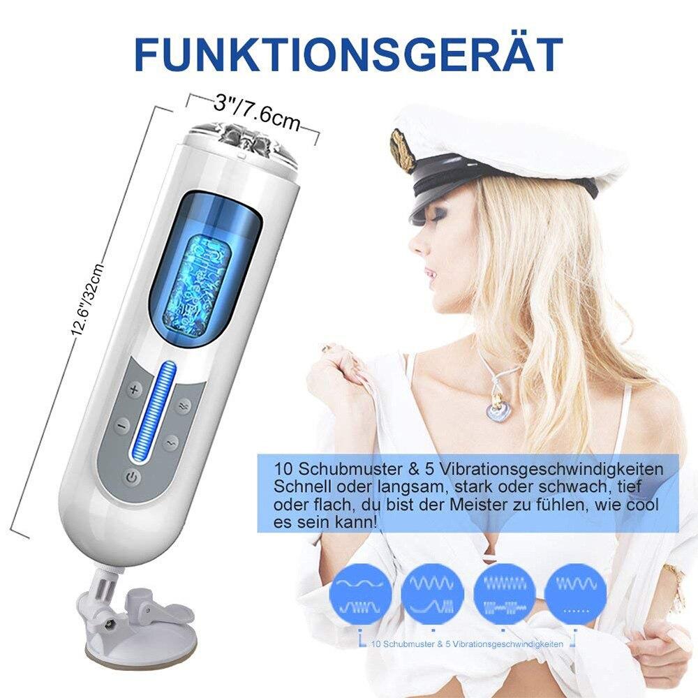 Leten Men Automatic Telescopic Masturbator, Retractable Piston Motion Masturbation Cup, Sex Toy for Men