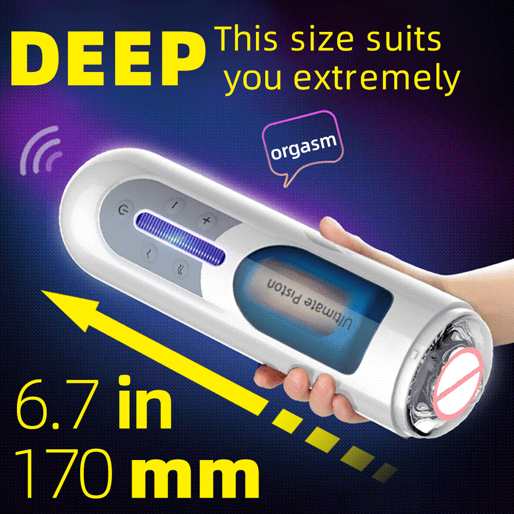 Leten Men Automatic Telescopic Masturbator, Retractable Piston Motion Masturbation Cup, Sex Toy for Men