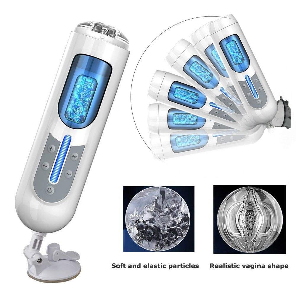 Leten Men Automatic Telescopic Masturbator, Retractable Piston Motion Masturbation Cup, Sex Toy for Men