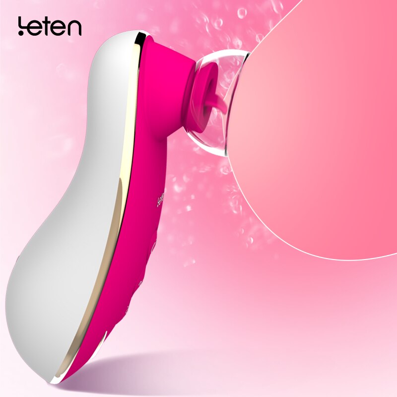 Leten Sucking Tongue Licking Vibrator. Oral Sex Products, Pussy Pump, Vagina Massager, Clitoris and Nipple Stimulator Sex Toys for Women.