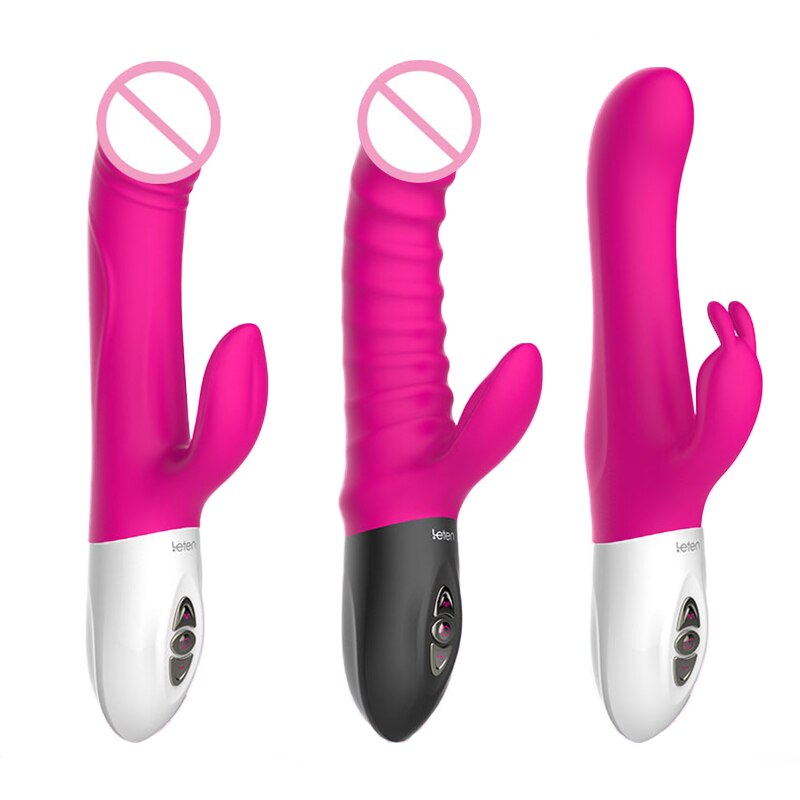 Leten Thrusting Vibrator Heating Electromagnetic Pulse Sex Toys for Women