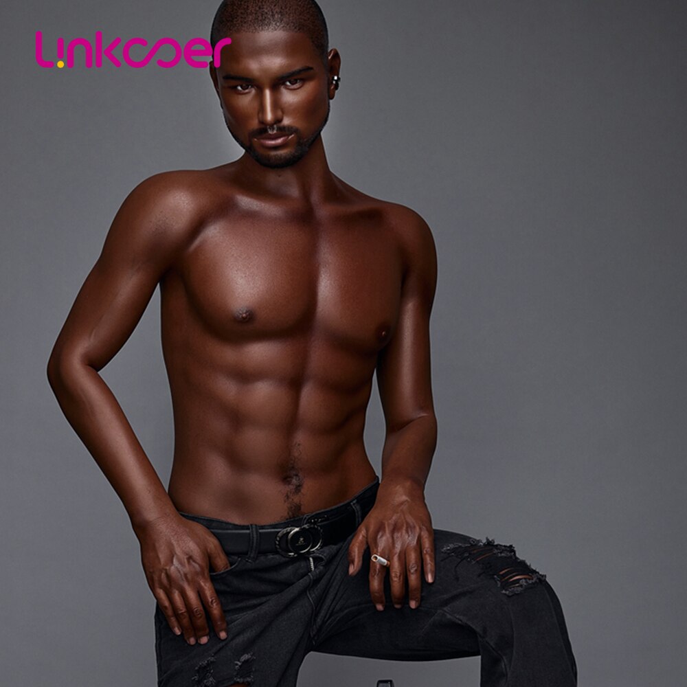 Linkooer 170cm Male Love Doll for Women for Gays Big Penis Dick Masturbation Toy Dark Skin Handsome Man Lifesize Silicone