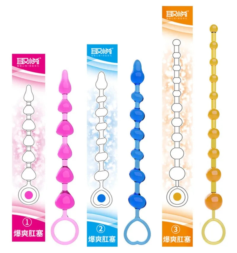 Liquid Silicone Beads Anal Expansion Backyard Speculum Pulls Ass Massage Anus G-spot Erotic Expander Unisex Flirt Training Game