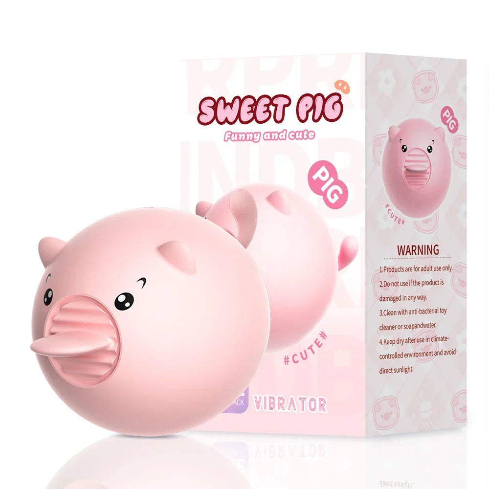 MINI หมูลิ้นเลีย Vibrator Clit G จุดกระตุ้นเพศของเล่นสำหรับผู้หญิง 10 โหมดชาร์จ Quick Orgasm เร้าอารมณ์ ...