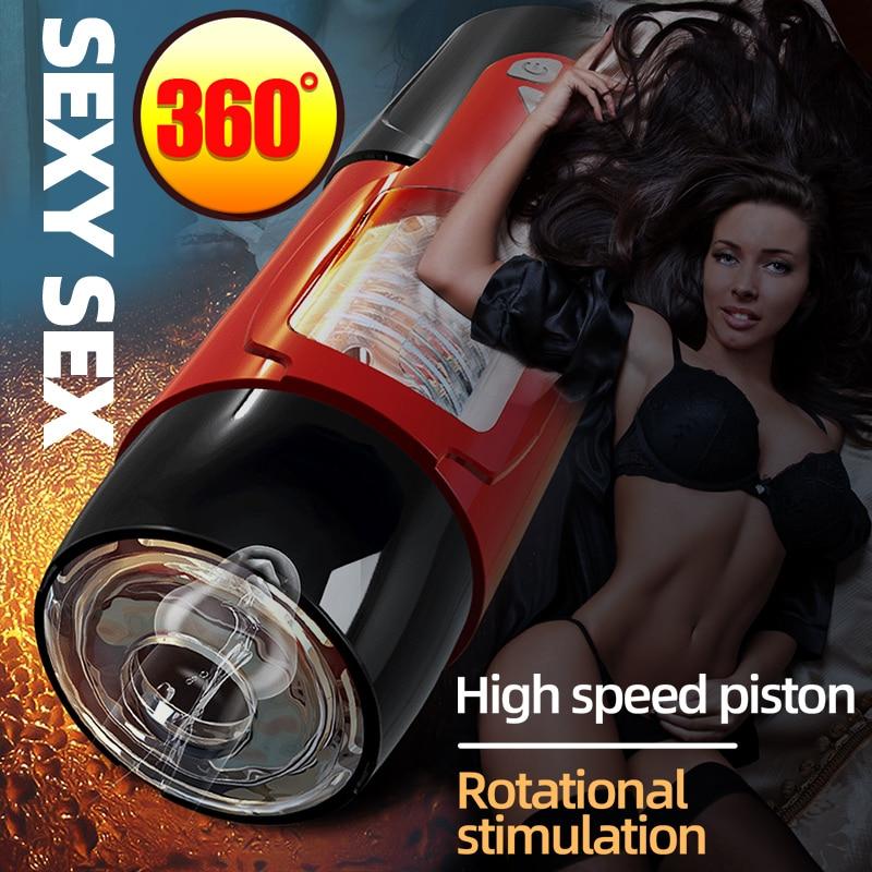 Male Masturbation Cup with 7*3 Adjustable Modes Automatic Telescopic Rotation Masturbator Sex toys for men masturbating