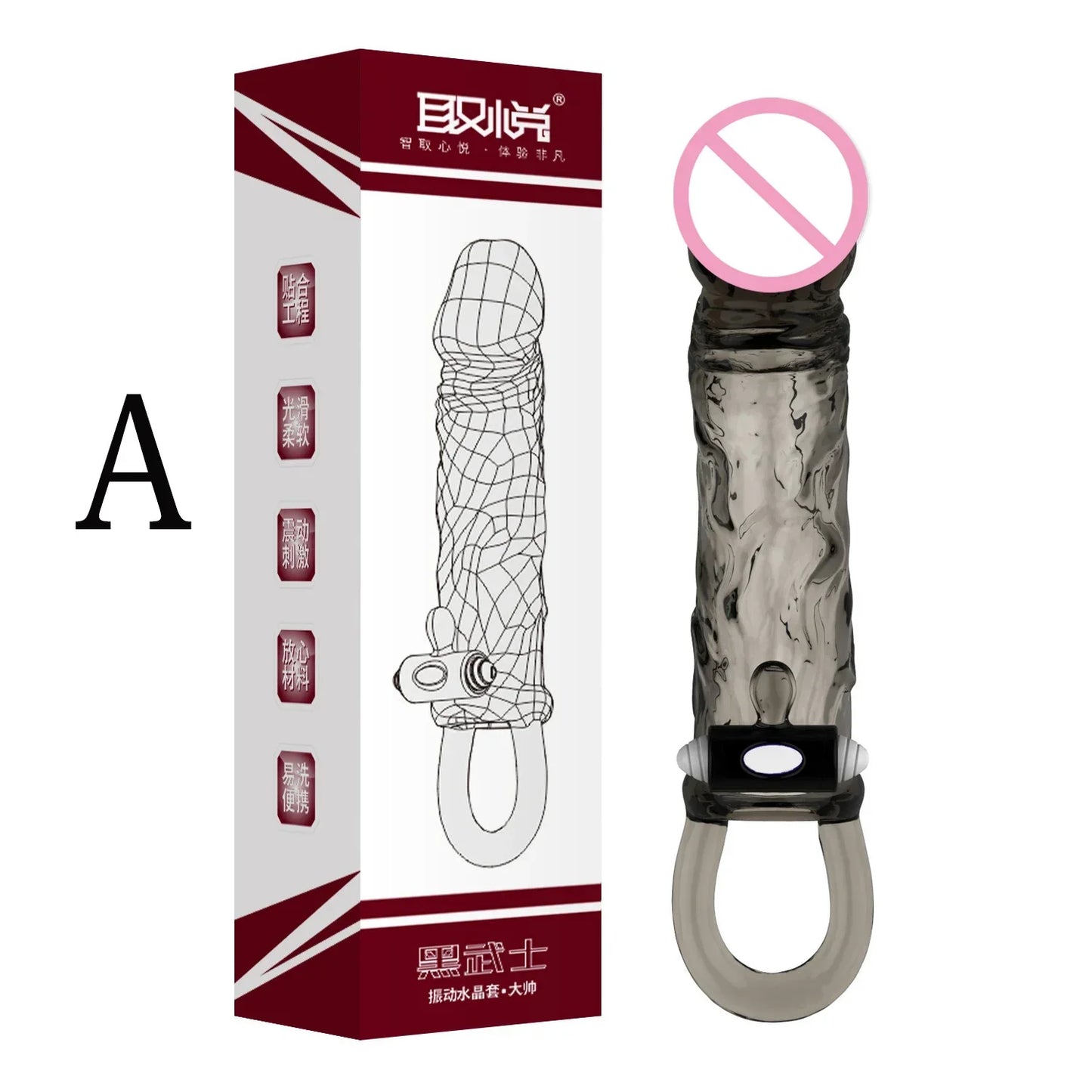 Man Penis Extender Dildo Sex Toys Condones  Realistic Condoms for Men Penis Vibrator Sleeve Reusable Vibe Condoms Extend