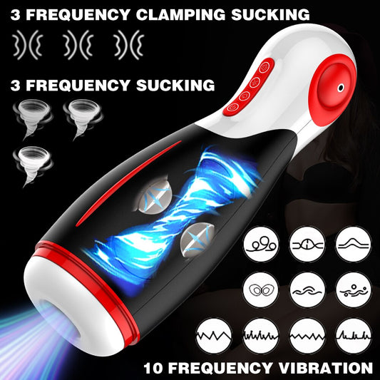 Realistic Vagina Masturbation Cup Adult Product Strong Suction Male Masturbator 3D Artificial Erotic Pussy Sex Toy for Man