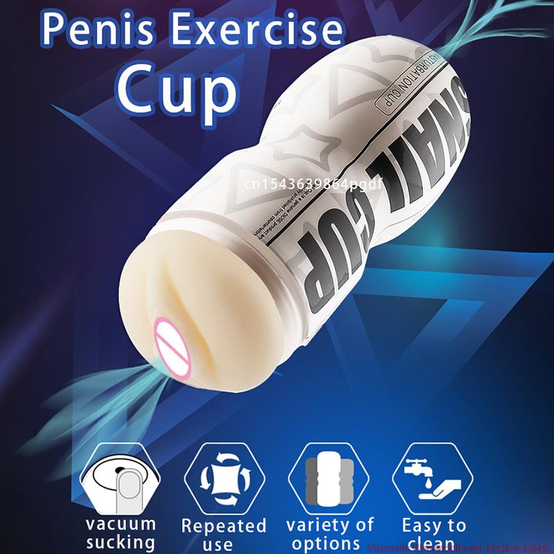 3D Pussy Masturbator Cup, Realistic Vagina Male Silicone Masturbator Suction Cup, Sex Shop Sex Toys for Men