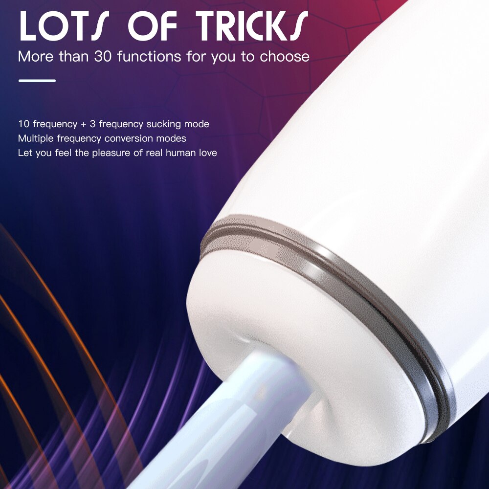Automatic Male Masturbator Sucking Machine Real Vacuum Vagina Cup Adult Toy Sucker Vibrating Blowjob