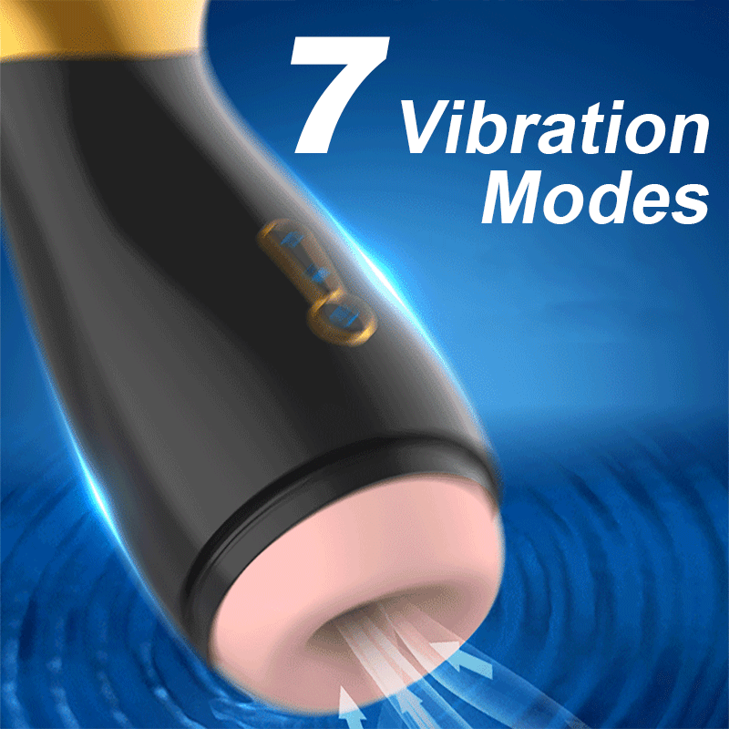 Automatic Suction Male Masturbator, One-Click Orgasm, 7 Vibration Modes, 3D Realistic Vagina, Oral Sex Toy for Men