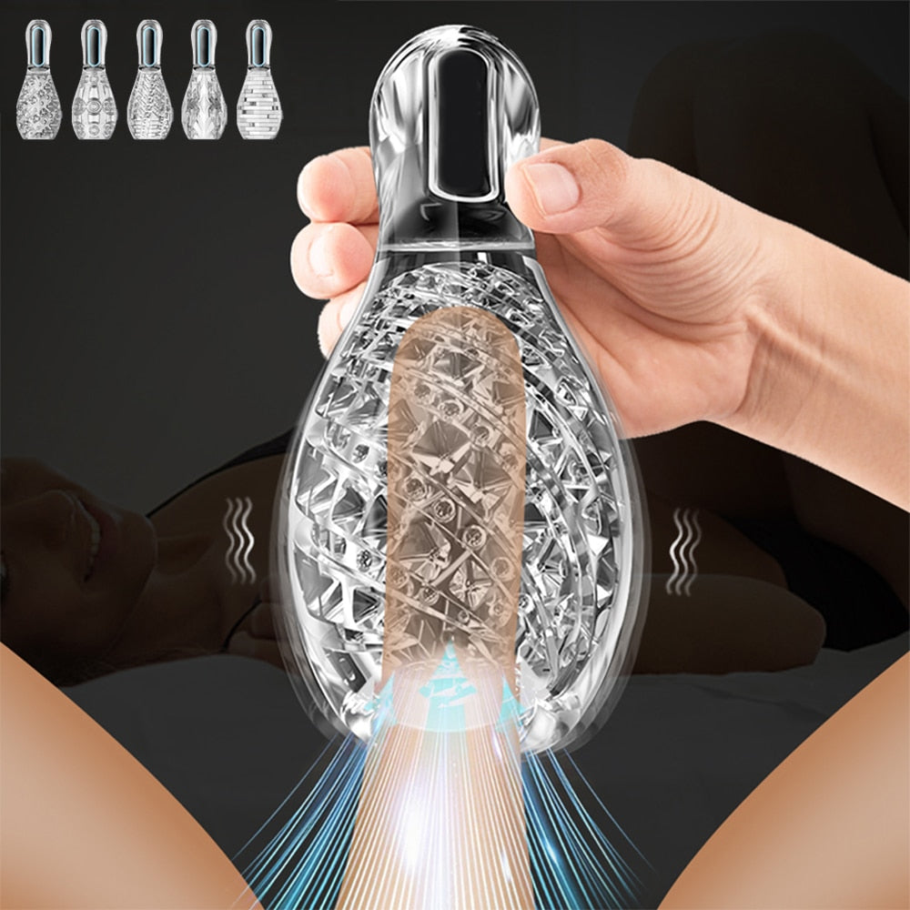 Automatic Suction Male Masturbator Real Oral Sex Glans Trainer Penis Massage Cock Enlarger Glans Vibrator Sex Toy for Men