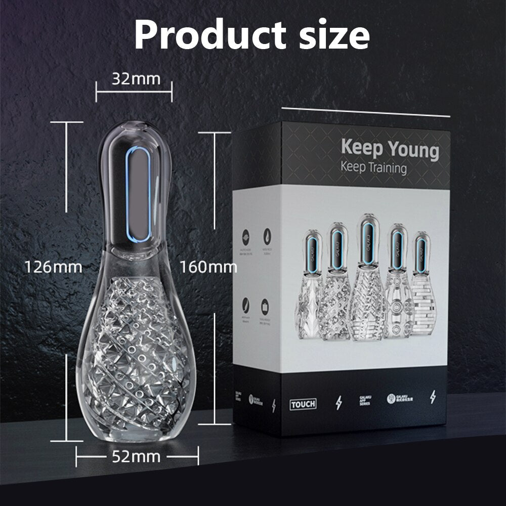 Automatic Suction Male Masturbator Real Oral Sex Glans Trainer Penis Massage Cock Enlarger Glans Vibrator Sex Toy for Men