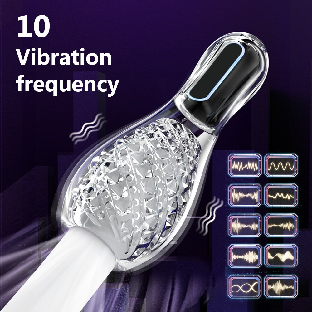 Automatic Suction Male Masturbator Real Oral Sex Glans Trainer Penis Massage Cock Enlarger Glans Vibrator Sex Toy for Men