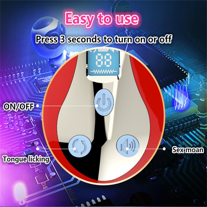 Suck Cock Tongue Lick Male Masturbator Vibrator for Men Automatic Oral Deep Throat Vaginal Masturbator Cup Heating Male Toy