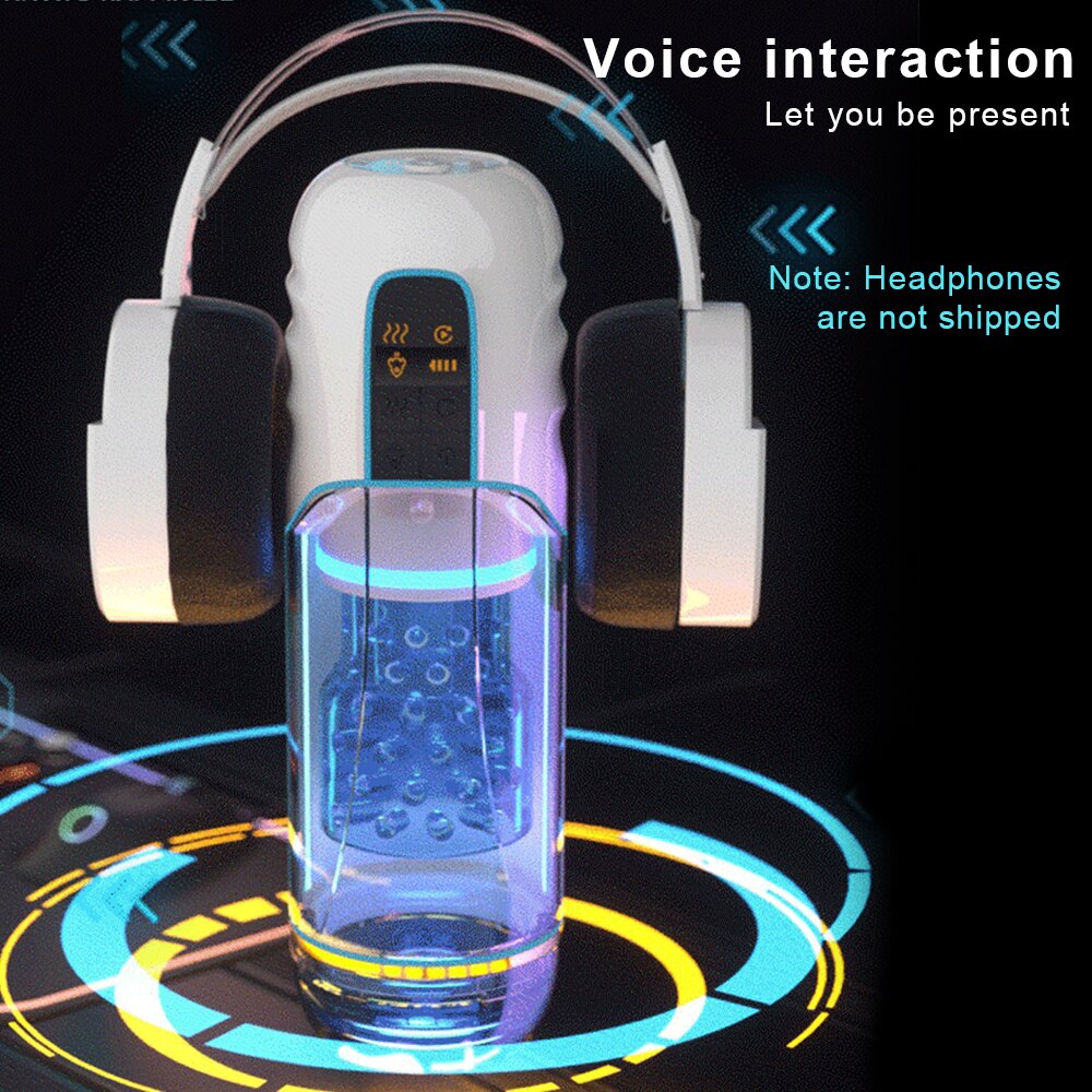 Automatic Masturbator for Men Rotating Sex Toy Penis Massager Vibrator for Adult Toys Real Pussy Arousing Sexual Oral Masturbation Cup