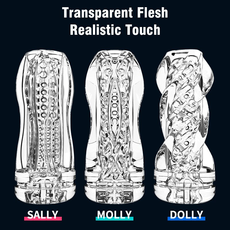 ชาย Masturbator คัพนุ่มหีเซ็กซ์ทอยโปร่งใสช่องคลอดผู้ใหญ่ความอดทนการออกกำลังกายอุปกรณ์เสริมเพศสัมพันธ์สูญญากาศถ้วยพ็อกเก็ตสำหรับชาย