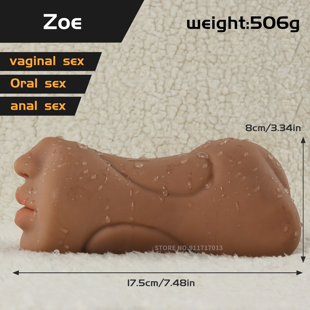 Realistic Vagina Pocket Artificial Male Masturbators Cup Soft Deep Realistic Anal Silicone Sex Toys