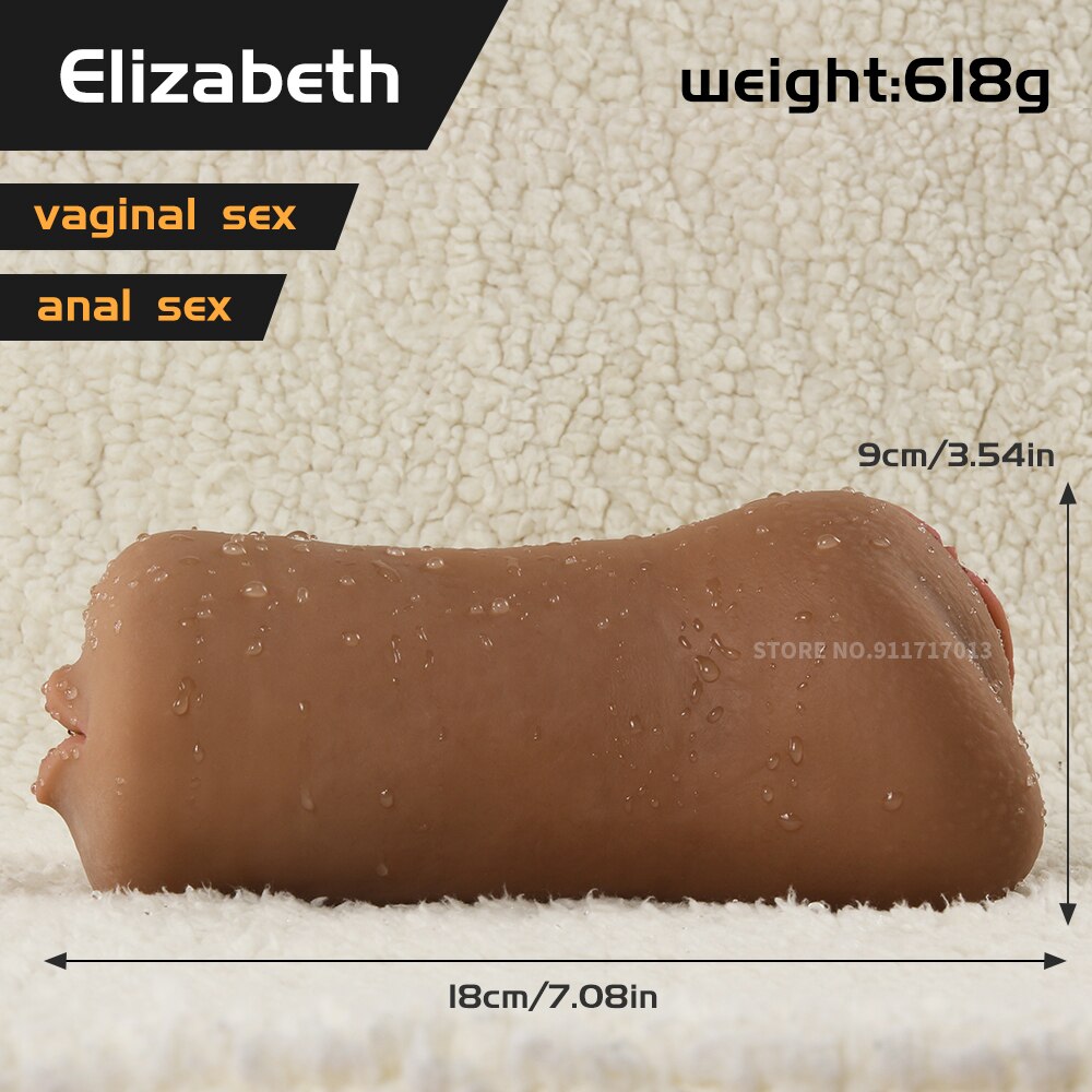 Realistic Vagina Pocket Artificial Male Masturbators Cup Soft Deep Realistic Anal Silicone Sex Toys