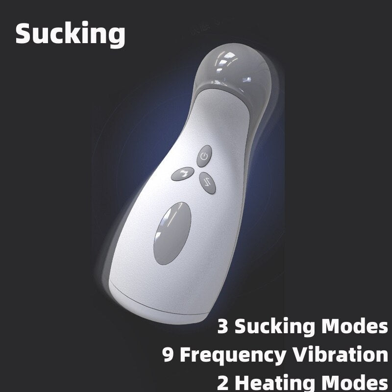 Powerful Sucking Masturbators, Strong Heating Vibrating Sex Toy for Men, Deep Throat Pussy Vaginal Masturbation Cup