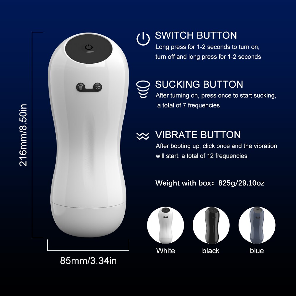 Male Masturbators for Men, Vaginal Vacuum Endurance Exercise, Adult Masturbation Vaginal Pussy Suck Cup, Sex Toys for Men