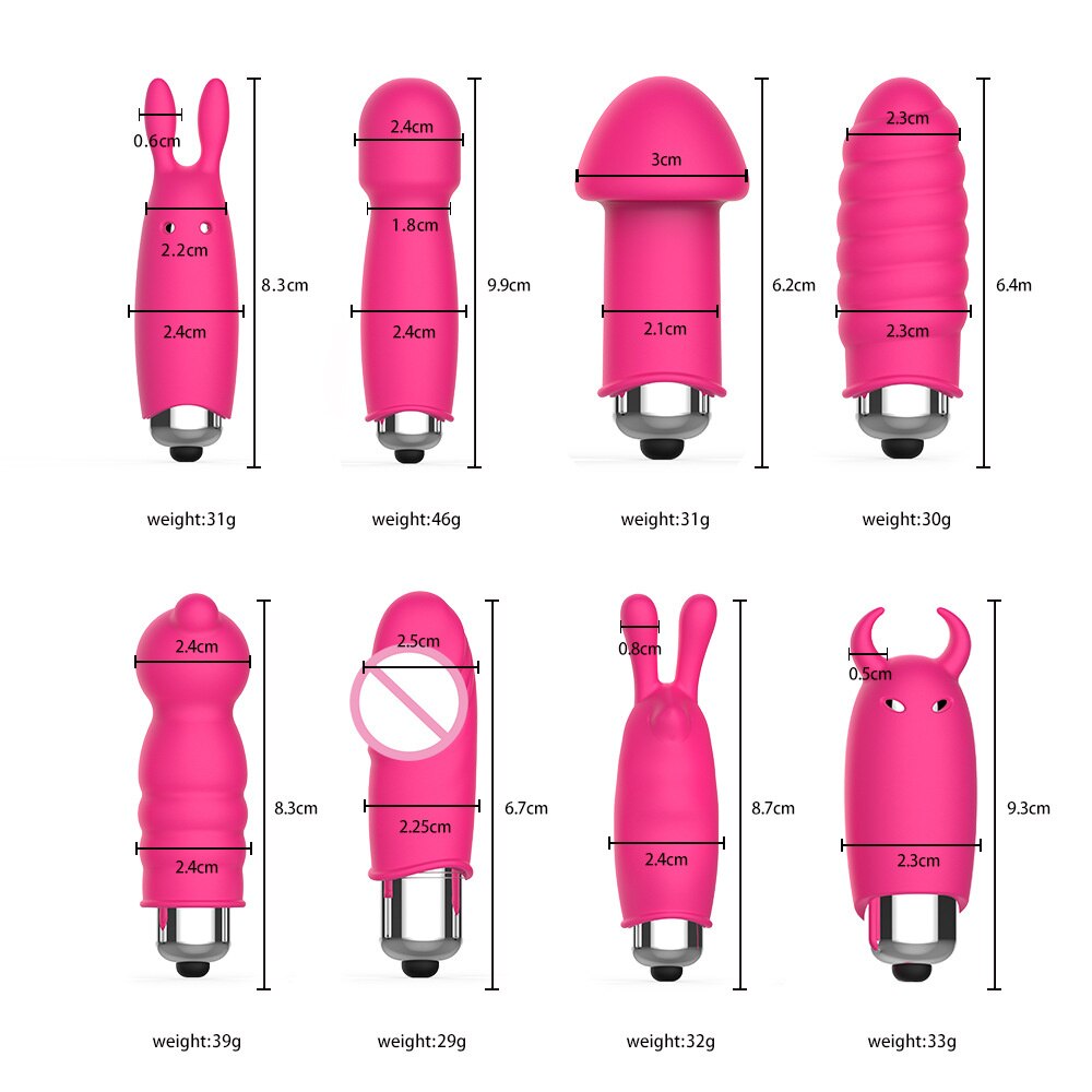 Mini G-Spot Clitoral Dildo Vibrator Jump Sex Toys for Women Masturbation Anal Plug Adult Games 18 Excitation Fidget Device