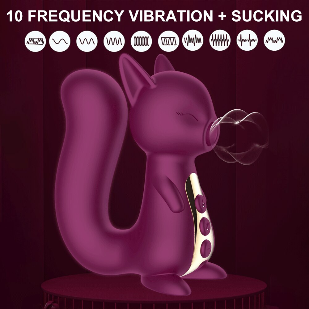New Big กระรอก Clit Sucker ช่องคลอดดูด Vibrator หญิง Clitoris สูญญากาศกระตุ้นหัวนมของเล่นเซ็กซี่สำหรับผู้หญิง Vibrator