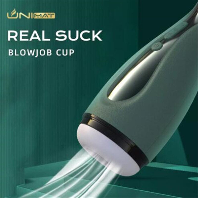 New Upgrade Real Air Sucking Masturbator Blowjob Deep Throat Vibration Automatic Suction Oral Sex Cup Adult Intimate Toy for Men