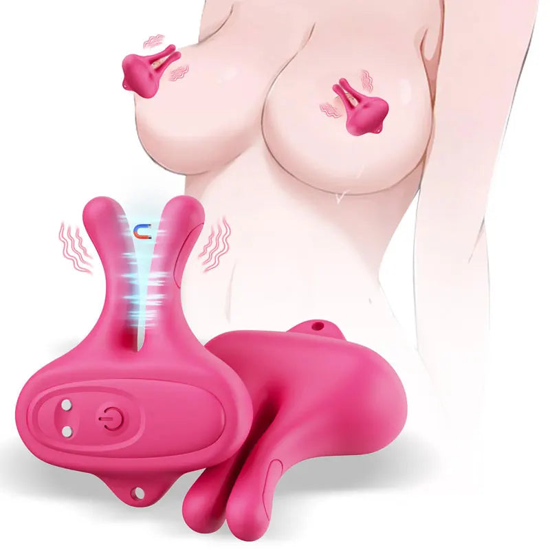 Nipple Vibrator, Vibrating Nipple Clamps, Women's Sex Toys, Clip, Breast Massage, Stimulation, Masturbator, BDSM Adult Toys for Female