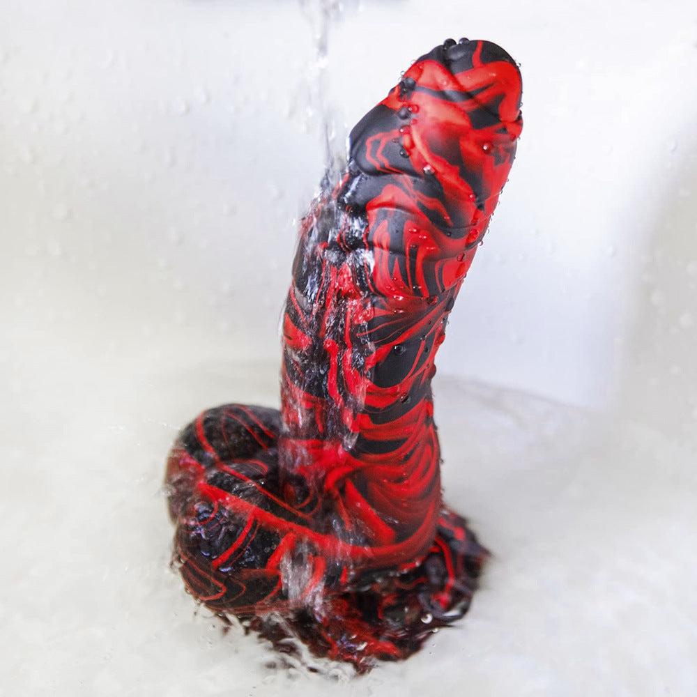 Couple's World Mixed Color Alien Dinosaur Scales Simulation Dildo Women's Liquid Silicone Dild Sexy Masturbator