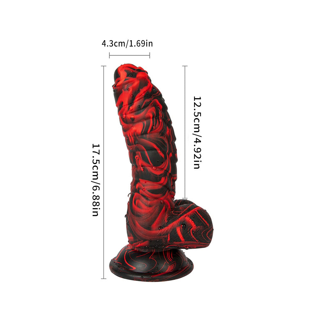 Couple's World Mixed Color Alien Dinosaur Scales Simulation Dildo Women's Liquid Silicone Dild Sexy Masturbator