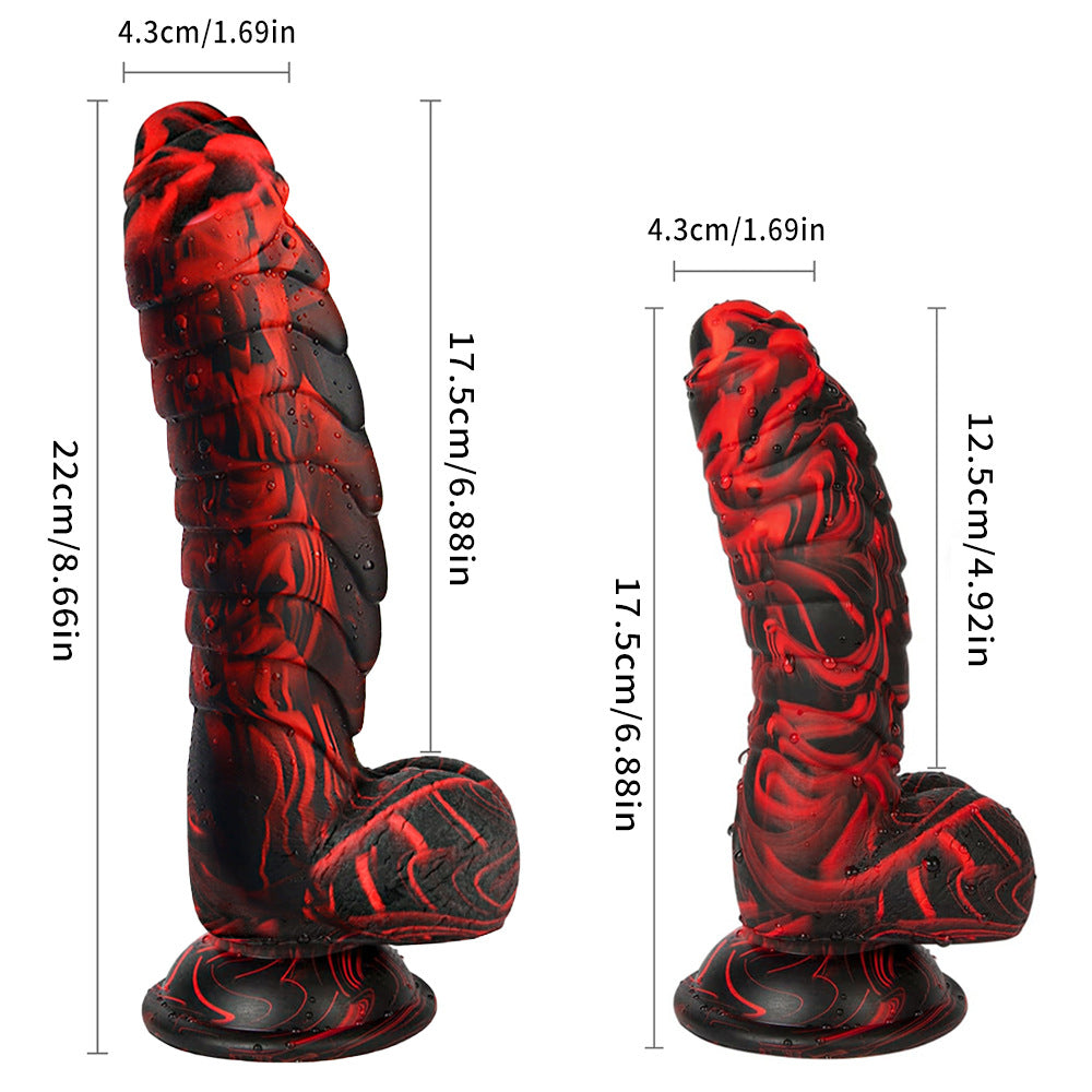 Couple's World Mixed Color Alien Dinosaur Scales Simulation Dildo Women's Liquid Silicone Dild Sexy Masturbator