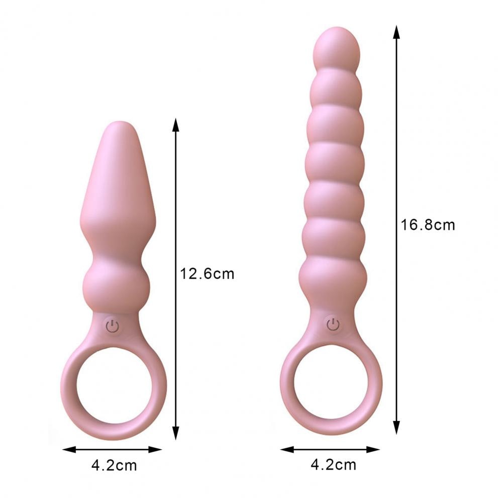 OLO Anal Plug Skin-friendly Smooth Universal 10-Frequency Vibration Silicone Female Prostate Massager Anal Beads Couple Sex Toys