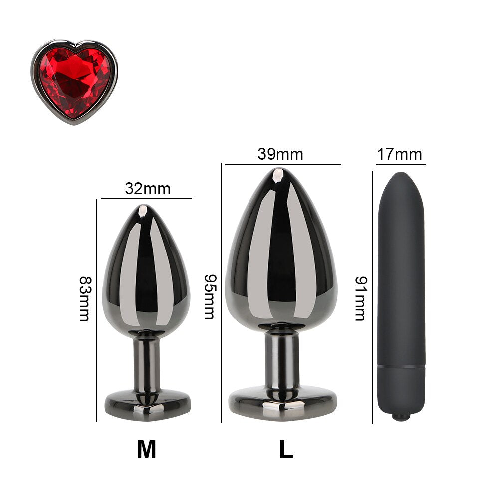 OLO S/M/L Butt Plug Bullet Vibrator Prostate Massager Multispeed Anal Plug Couple Anus Dilator Sex Toys for Men Women