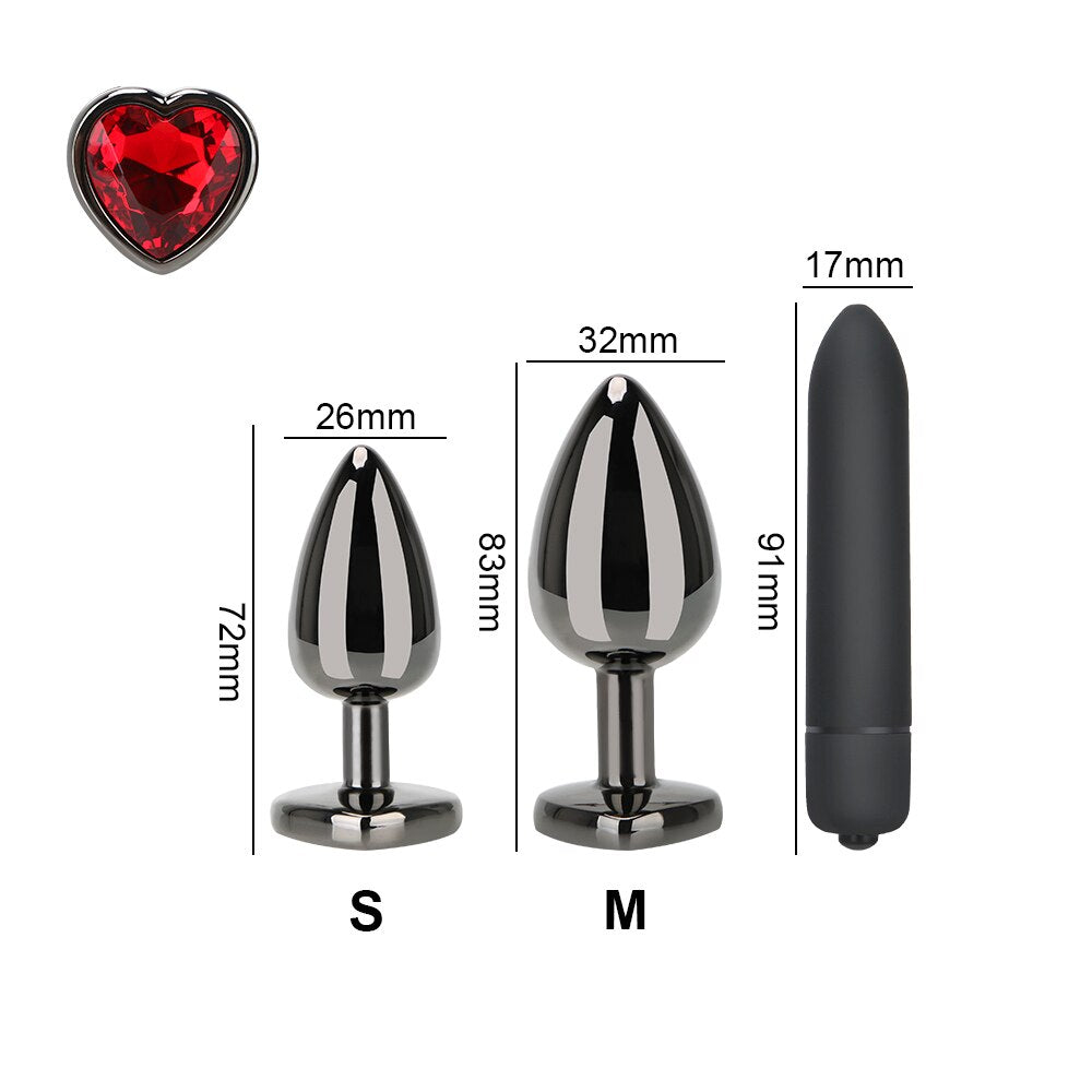 OLO S/M/L Butt Plug Bullet Vibrator Prostate Massager Multispeed Anal Plug Couple Anus Dilator Sex Toys for Men Women