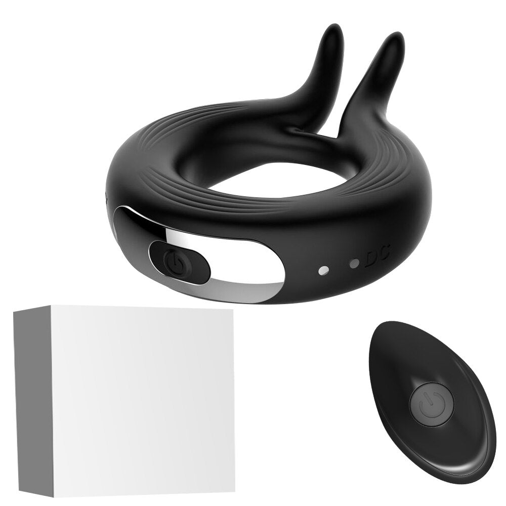 Wireless Remote Control Penis Vibrator Ring for Men, Delay Ejaculation Vibrating Cock Ring, Male Masturbator, Adult Sex Toys 18+