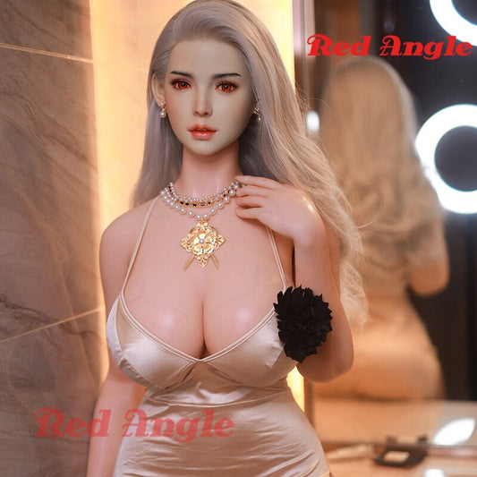 สีแดงมุมซิลิโคนตุ๊กตายางปลูกผมเต็ม Platinum ซิลิโคนหน้าอกใหญ่ Love ตุ๊กตาหี Anal ของเล่นอะนิเมะชาย