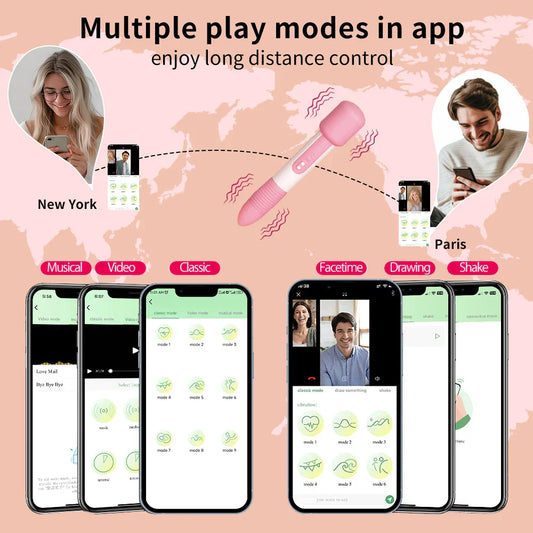 Powerful Bullet Vibrator APP Bluetooth Control Clitoral G Spot Stimulation Massager Mini Anal Pussy Stimulator Sex Toy for Women