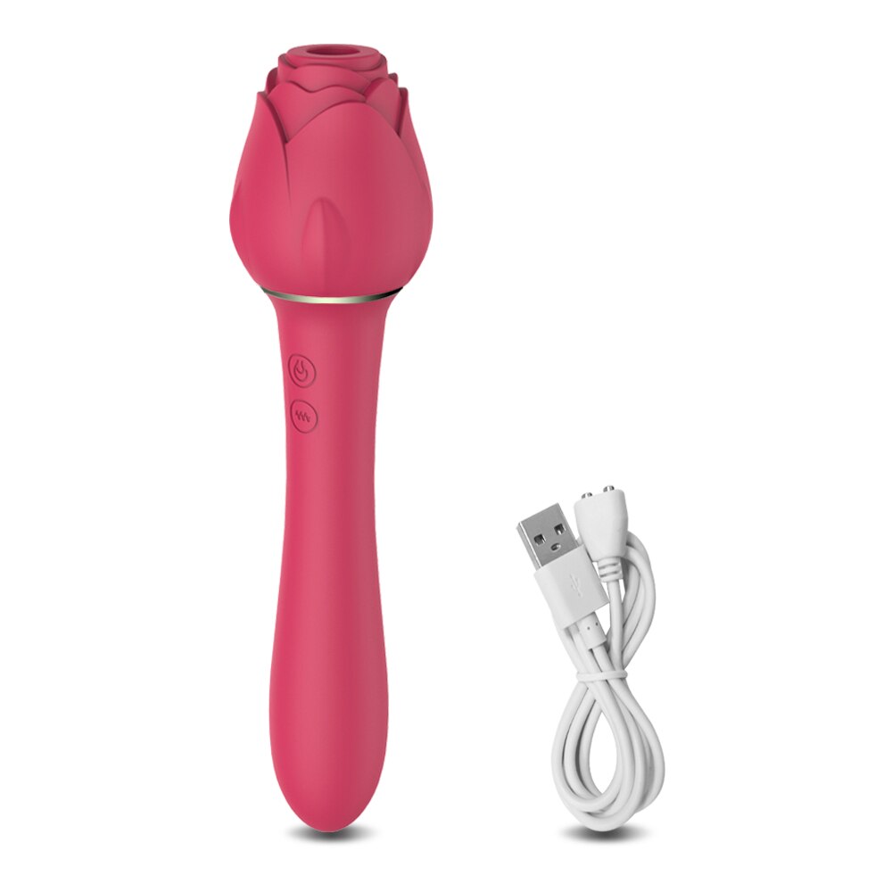 Powerful Rose Vibrator for Women, Clitoris Nipple Clit Sucker, Vacuum Stimulator Dildo Vibrators, Female Sex Toys for Adults 18+