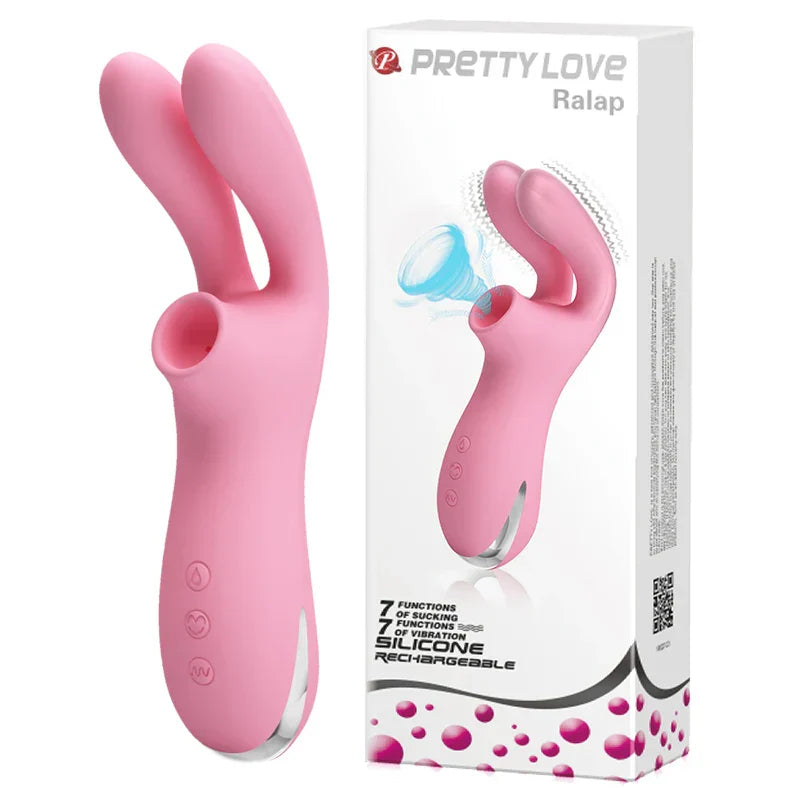 Pretty Love Sucking Vibrator Nipple Clit Sucker Clitoris Stimulator G-Spot 7 Speeds Sucker Vibrator for Women Sex Toys for Adults