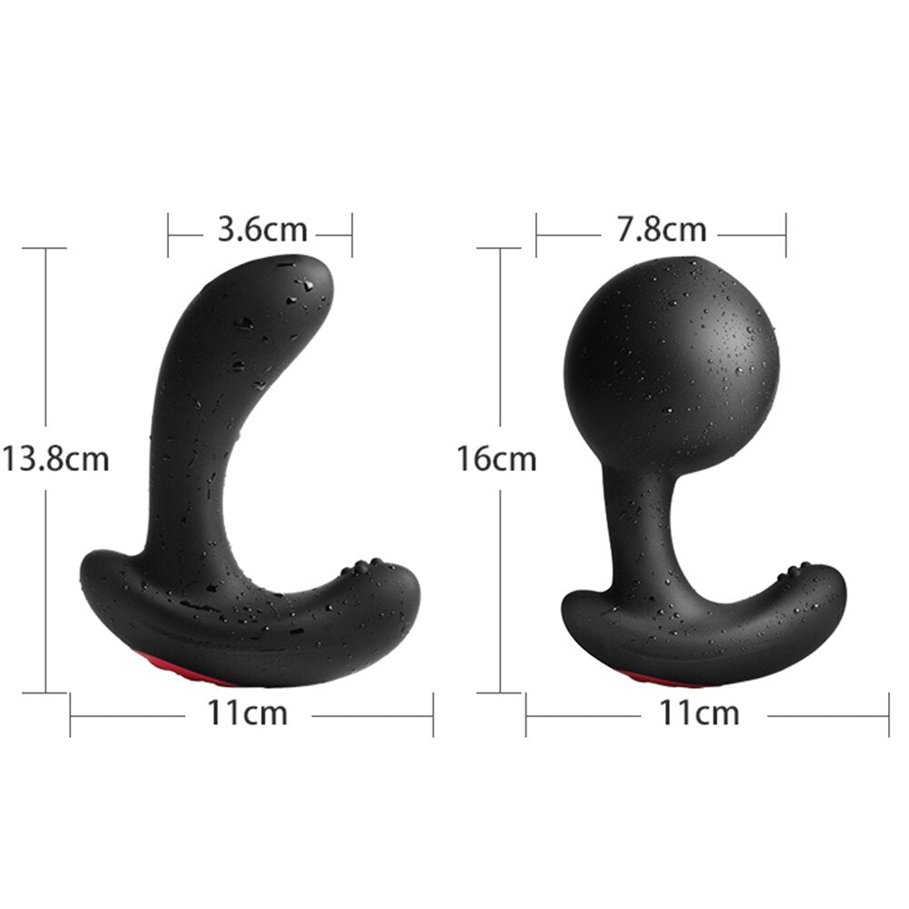 รีโมทคอนโทรลไร้สายชาย Prostate Massager Inflatable Anal เสียบ Vibrating Butt Plug Anal ขยาย Vibrator เพศของเล่นสำหรับชาย
