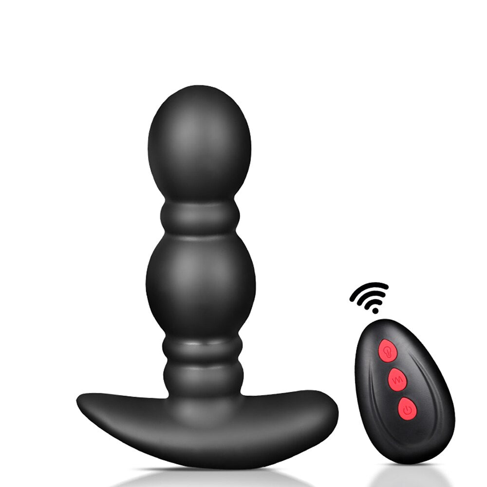 รีโมทคอนโทรลไร้สายชาย Prostate Massager Inflatable Anal เสียบ Vibrating Butt Plug Anal ขยาย Vibrator เพศของเล่นสำหรับชาย