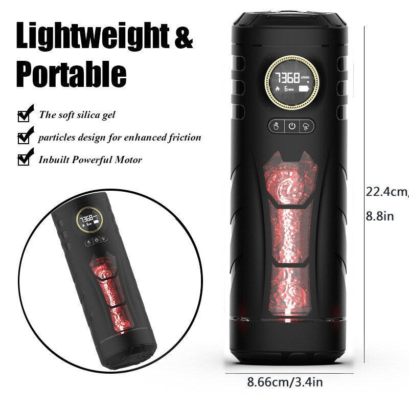 Adult RGB Vibrator Sex Toys for Men Automatic Masturbation Cup Auto Suction Heating Male