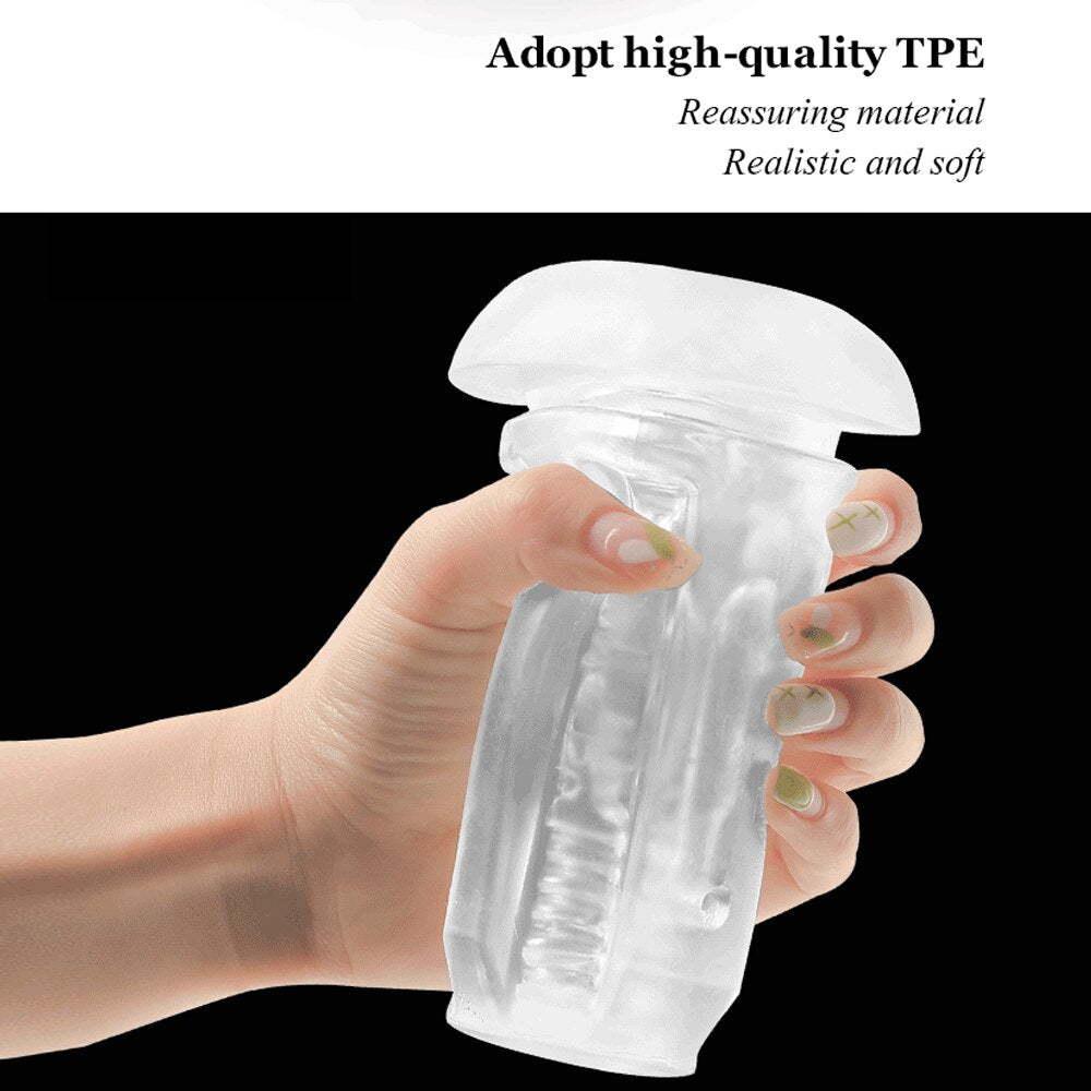 Adult RGB Vibrator Sex Toys for Men Automatic Masturbation Cup Auto Suction Heating Male