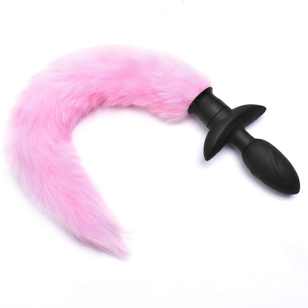 Remote Control Anal Plug Vibrator Real Fox Tail Cosplay Butt Plug Female Masturbator Swing Tail Adult Products Sex Toy for Woman